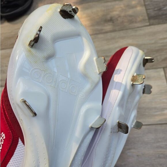 Adidas Icon baseball softball cleat shoe red white sneaker size men\'s 8.5 main image 5